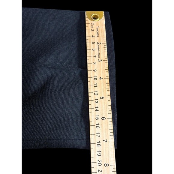 Vtg Talbots Heritage Black Straight Flat Front Dress pants Trousers 100% Wool 10 - Picture 11 of 13